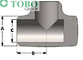 Acessórios para tubos de aço metálico igual Tee DN 80 STD ASTM A335 WP5 Aço ligado Standard Bevel Ends ASME B16.25