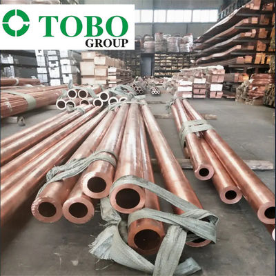 Tubo de cobre-níquel com condutividade térmica de 29 a 45 watts por metro kelvin que assegura a transferência de calor em condensadores e refrigeradores