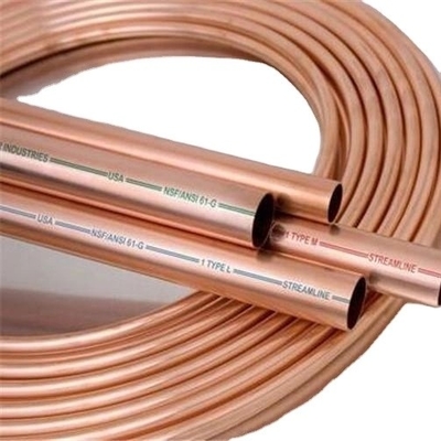 Tipo K L tubulação do cobre do condicionamento de ar do tubo de cobre da bobina de M Air Conditioner Pancake para a ventilação