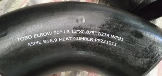 Preto sem emenda UNS K11597 do cotovelo A234 WP11 da soldadura de extremidade do aço de liga