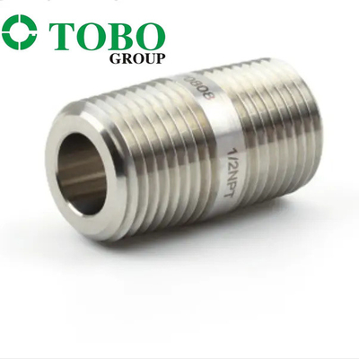 ANSI/ASME aço inoxidável aço carbono roscado mamilo dimensões e material personalizáveis grau industrial