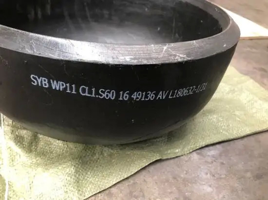 Aço de liga que cabe 10" tampão soldado WP11 de aço sem emenda do tampão ASTM A234 da tubulação SCH80
