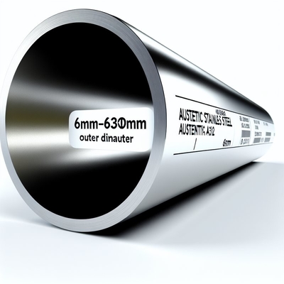 Tubo de aço inoxidável austenítico de diâmetro externo de 6 mm-630 mm, com tratamento padrão ASTM A312 e recozimento