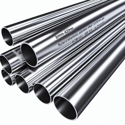 Tubo de aço inoxidável austenítico de diâmetro externo de 6 mm-630 mm, com tratamento padrão ASTM A312 e recozimento