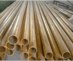 Tubos de bronze UNS C-27200 vermelhos. meio de 9,52 x de 0,70mm duramente conforme ASTM B-135 em barras de 5,800mm