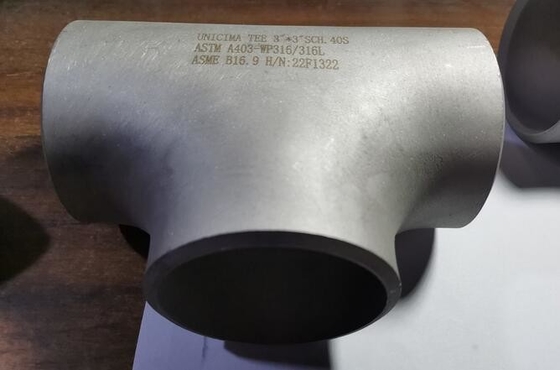 T reto sem emenda 3" da soldadura de extremidade * 3" SCH-XS ASTM A403-WP316/316L ASME B16.9