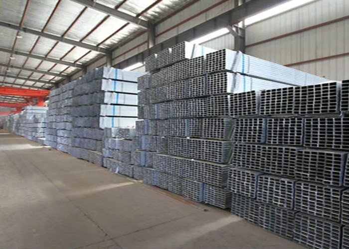 Hot Dipped Zinc Coated Steel Pipe , 6 '' SCH120 Q195 Galvanized Square Tubing