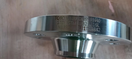 Flanges de aço inoxidável dos encaixes de tubulação WNRF PN16 DN40 STD ASTM A182 F316L