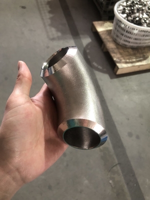 Curvatura longa do raio do cotovelo de aço inoxidável frente e verso super dos encaixes de tubulação UNS S32750 ASME B16.9 90D