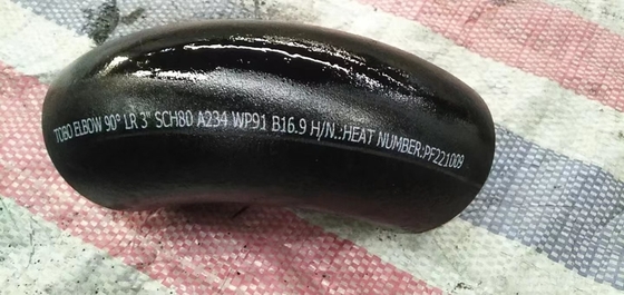 Acessórios para tubos de liga de aço 90 LR Cotovelo A234 Grau WP91 3