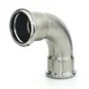 Produto comestível de aço inoxidável de SS304 SS316L que lustra a curvatura do cotovelo de 90 graus para os encaixes de tubulação