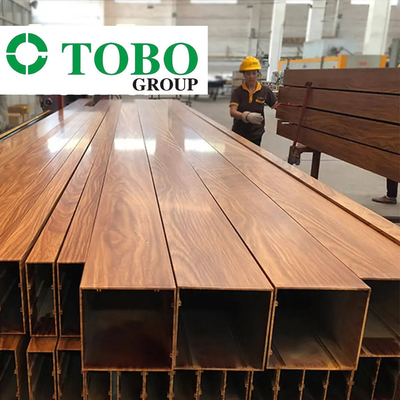 Da construção de alumínio de madeira da liga do perfil da grão de Aksu os tubos retangulares/quadrado de alumínio conduzem o mater 6063 6061 6082 novo