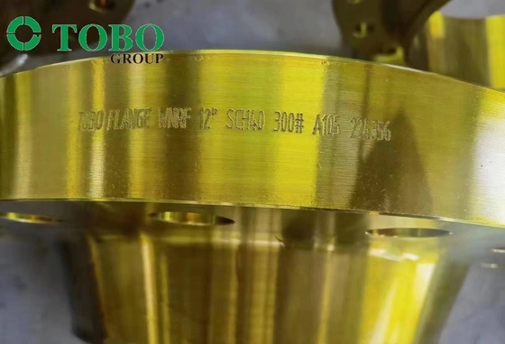REVESTIMENTO DA FLANGE DA FLANGE A105 WN RF/BL RF DA COR DO OURO DE TOBO COMO VOCÊ PERSONALIZOU