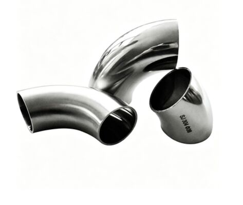 Cotovelo de aço inoxidável 304 polido, soldadura de 90 graus para encanamento