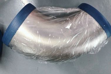 Encaixes de tubulação de aço inoxidável frente e verso super UNS S32750 SCH 80S 6 polegadas cotovelo de 90 graus
