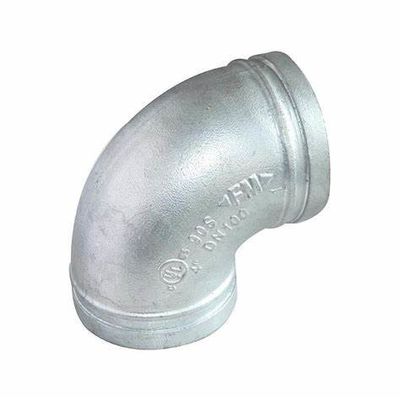 Cotovelo do ferro galvanizado da boca interna da linha de Bent Cast Iron Pipe Fittings de 90 graus dente interno DN20