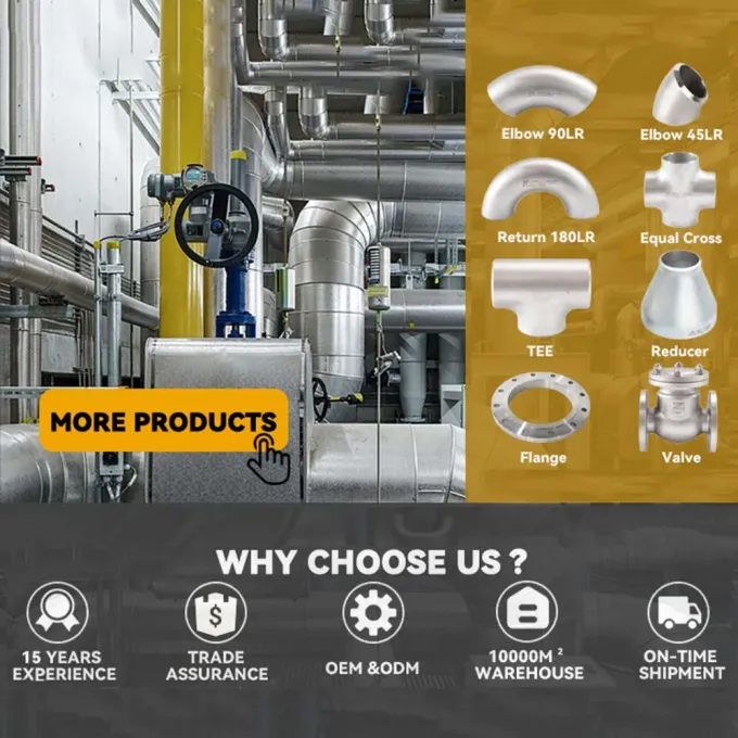 T de aço inoxidável frente e verso super UNS S32750 ASME B16.9 SCH10 da cruz de BW dos encaixes de tubulação 5