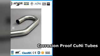 Tubos CuNi U à prova de corrosão para trocadores de calor marítimos