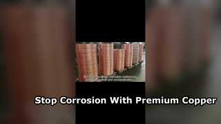 Tubos de cobre resistentes à corrosão para tubulações industriais
